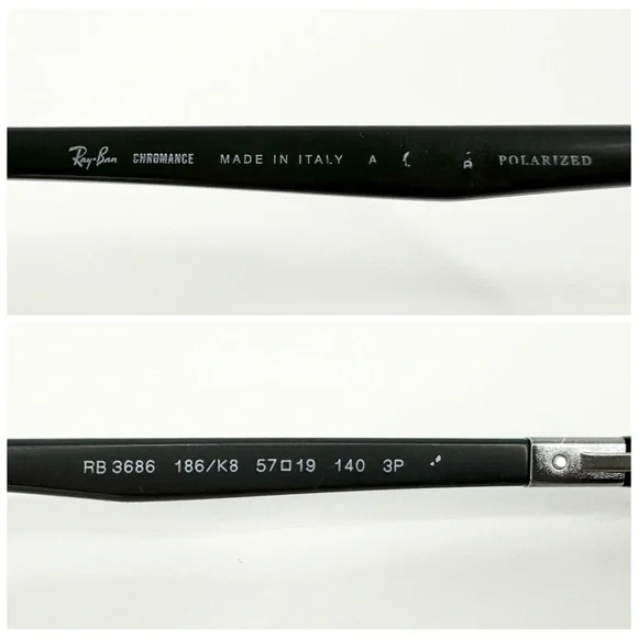 Ray Man RB3686 Polarized Chromance Black Sunglasses - Picture 15 of 15